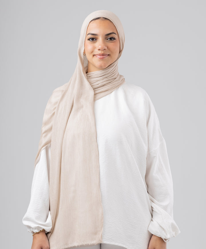 Elegance Crinkled Cotton Scarf