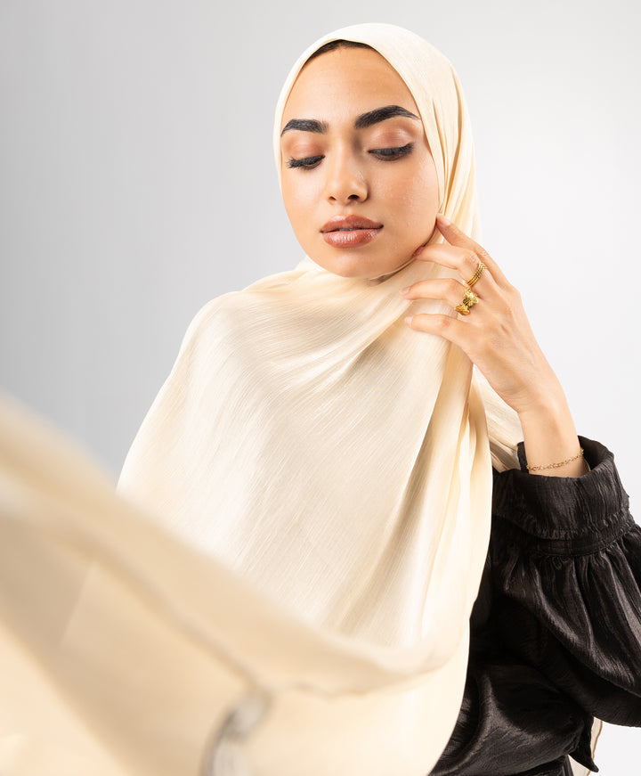 Organza Crinkle Satin Scarf