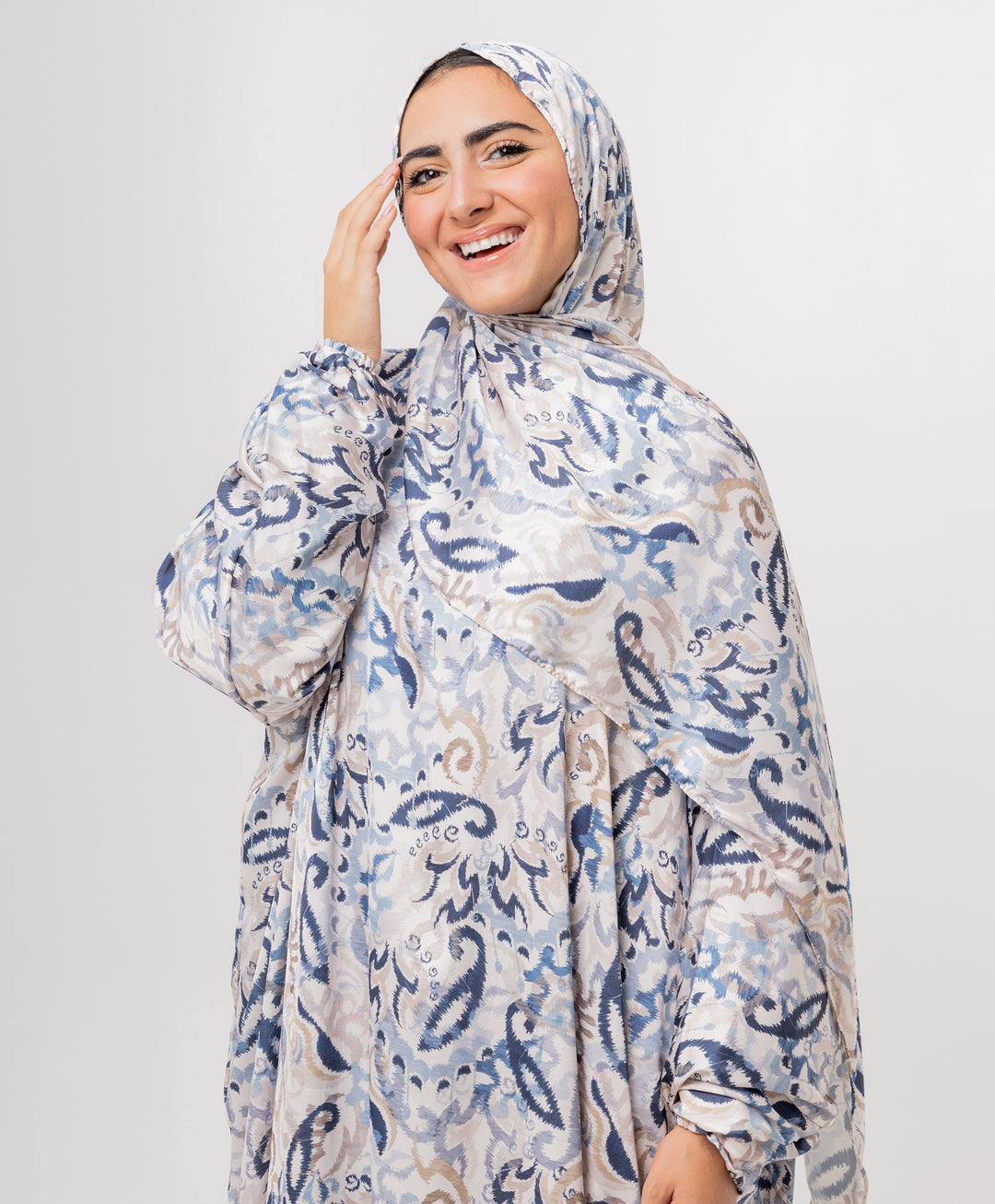 Sky Printed Satin Isdal