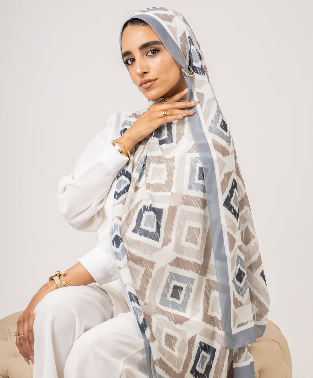 Elegant Ikat Scarf