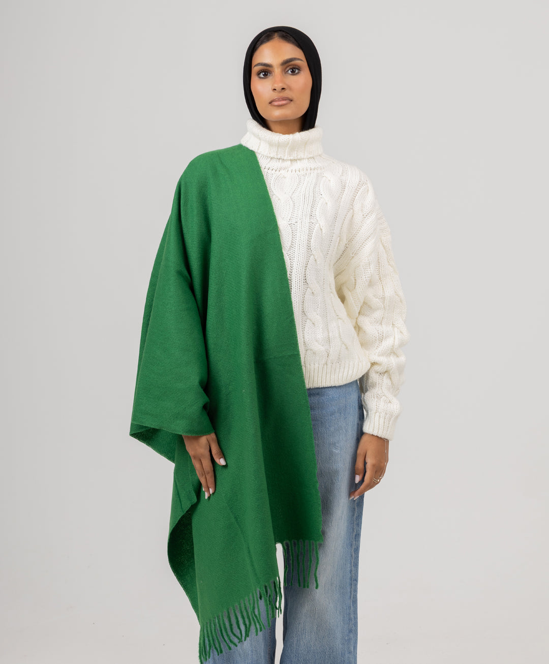 Whisper Short Tassels Shawl