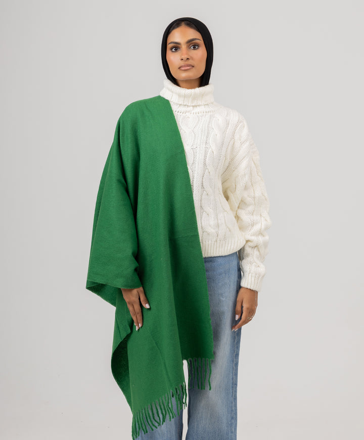 Whisper Short Tassels Shawl