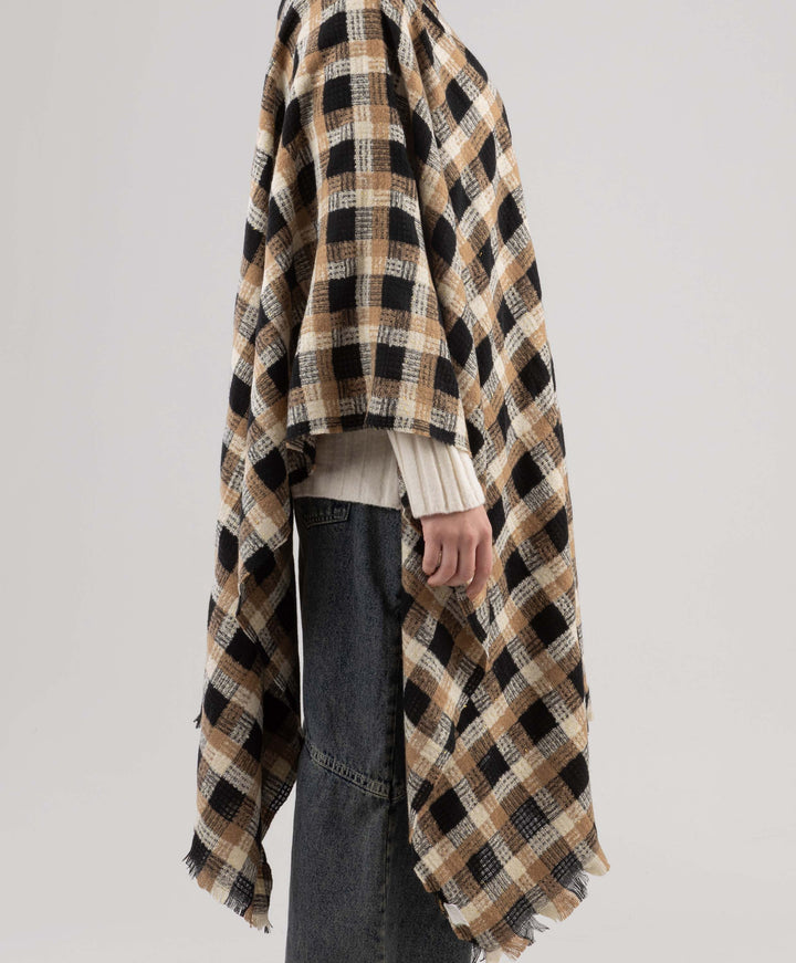 Classic Plaid Winter Shawl