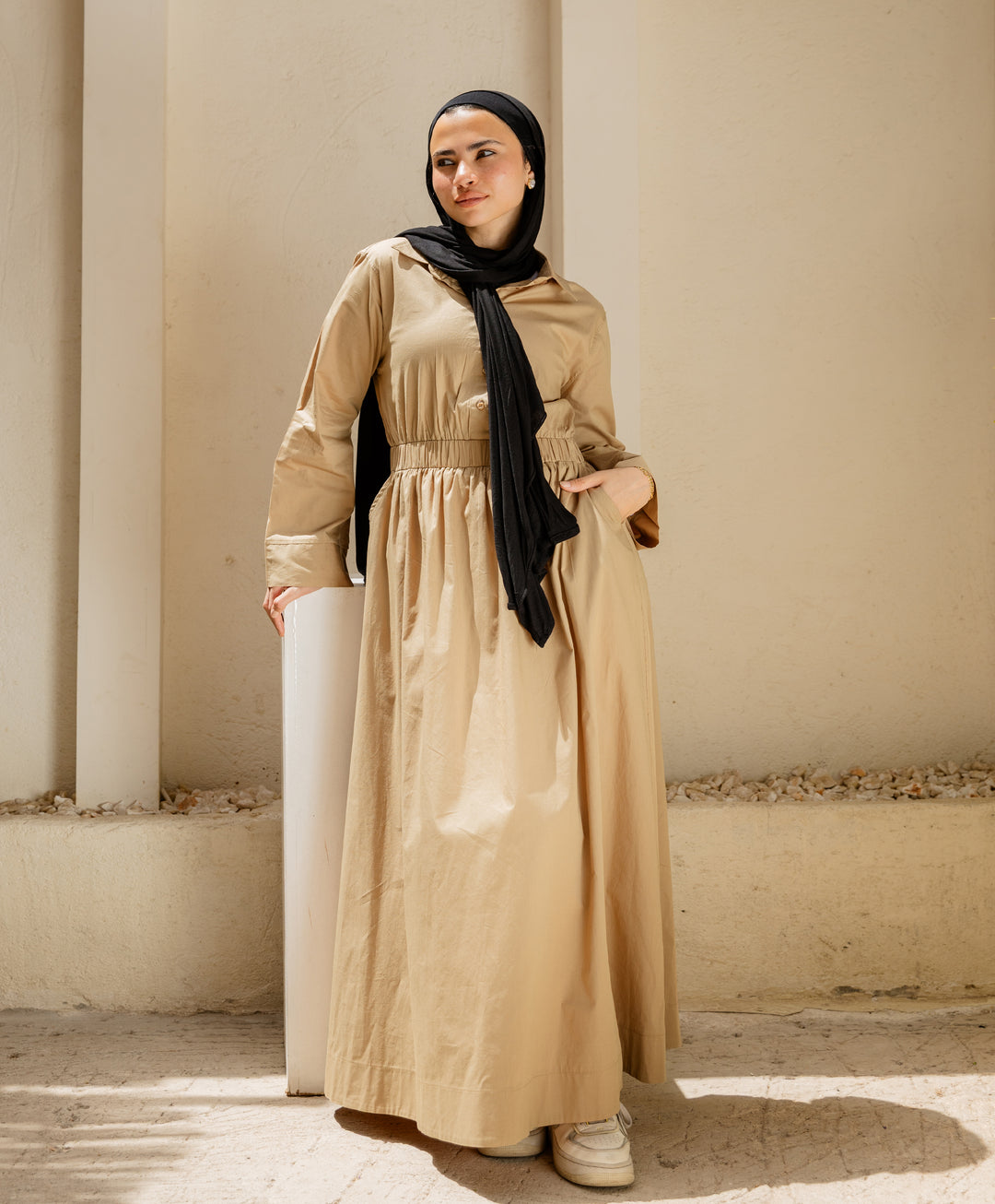 Casual Poplin Dress
