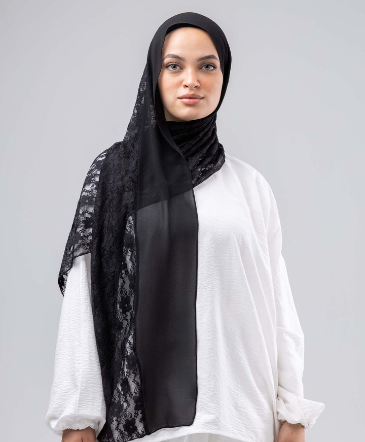 Lace Chiffon Scarf