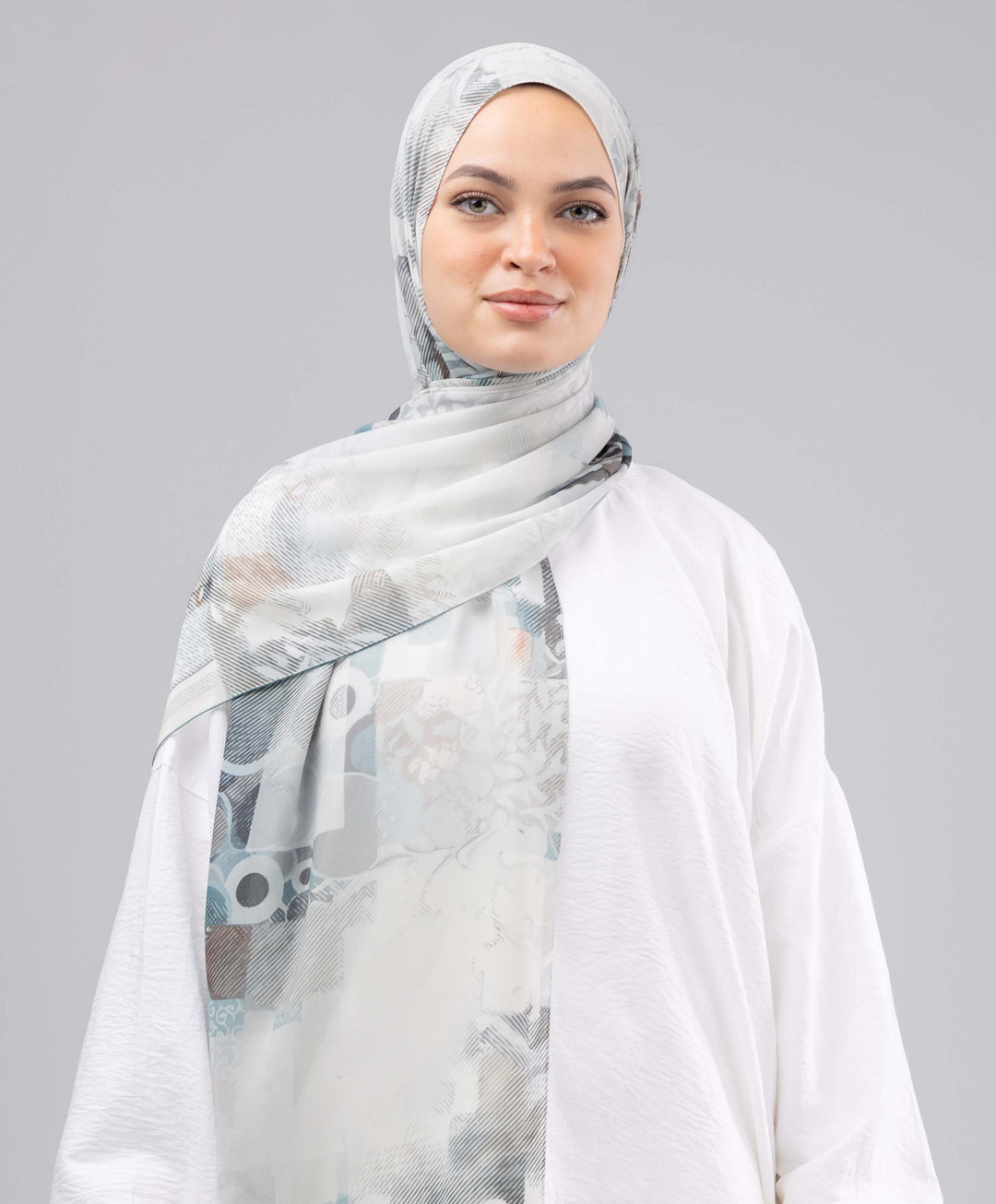 Mixed Bloom Chiffon Scarf