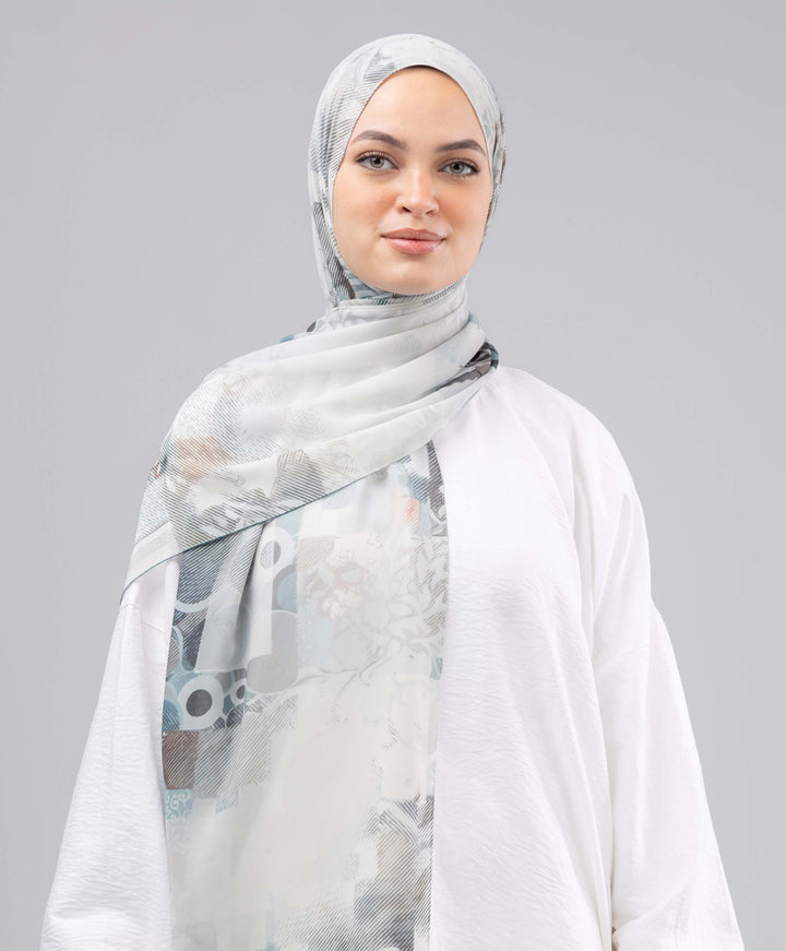 Mixed Bloom Chiffon Scarf