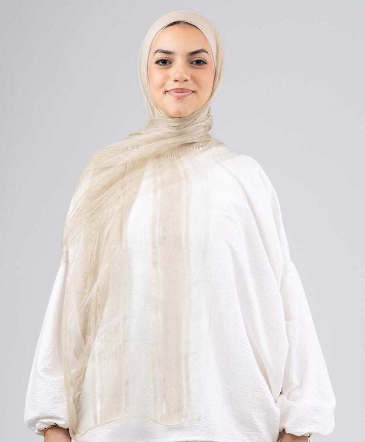 Silk Linen Stripes Scarf