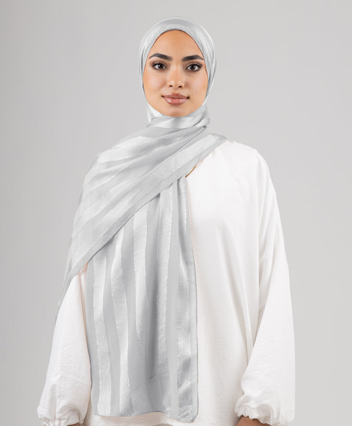 Striped Chiffon Scarf