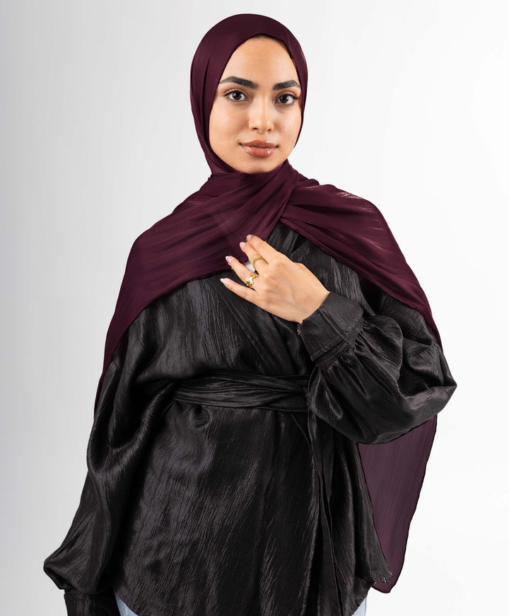 Organza Crinkle Satin Scarf