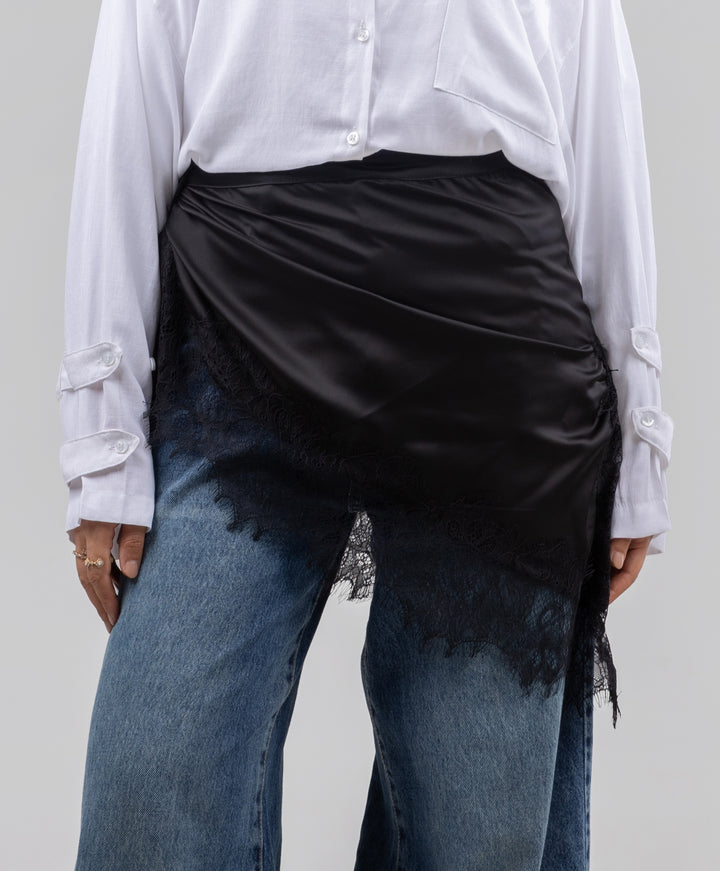 Satin Lace Skirt