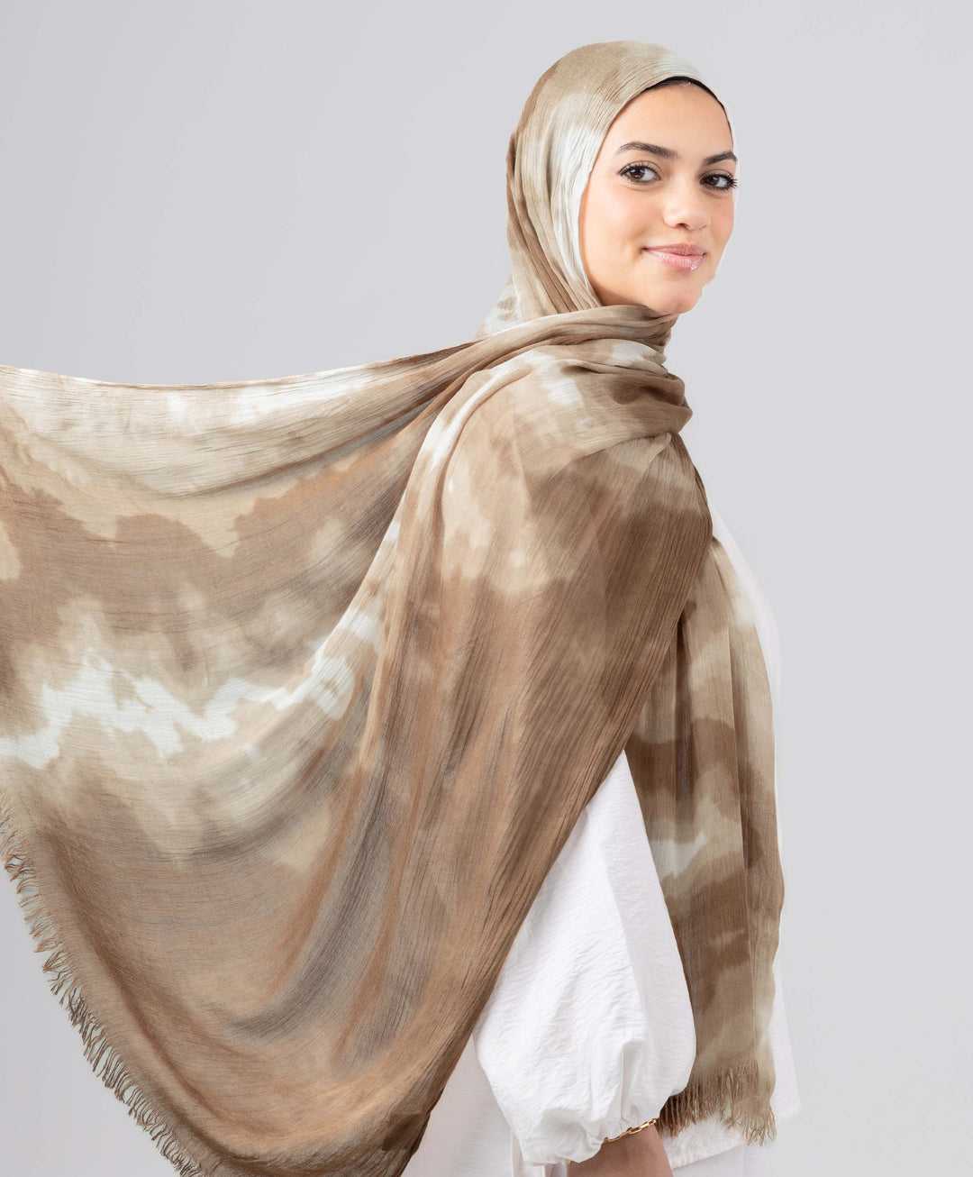 Wave Dye Linen Scarf