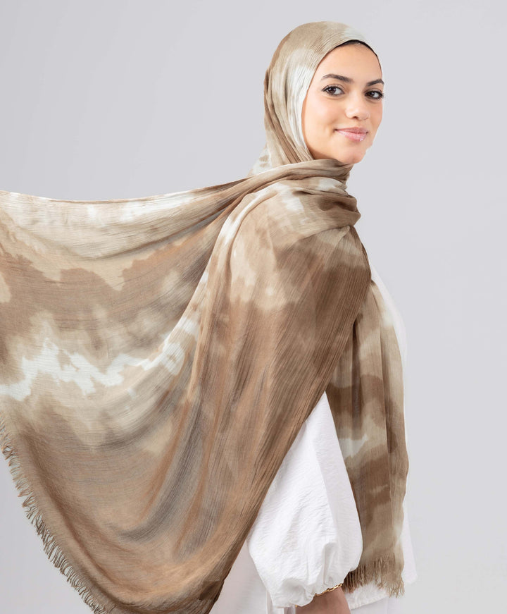 Wave Dye Linen Scarf