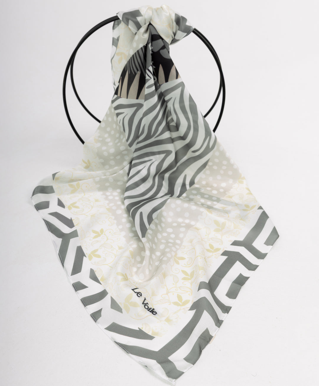 Printed Thick Satin Sq. Scarf