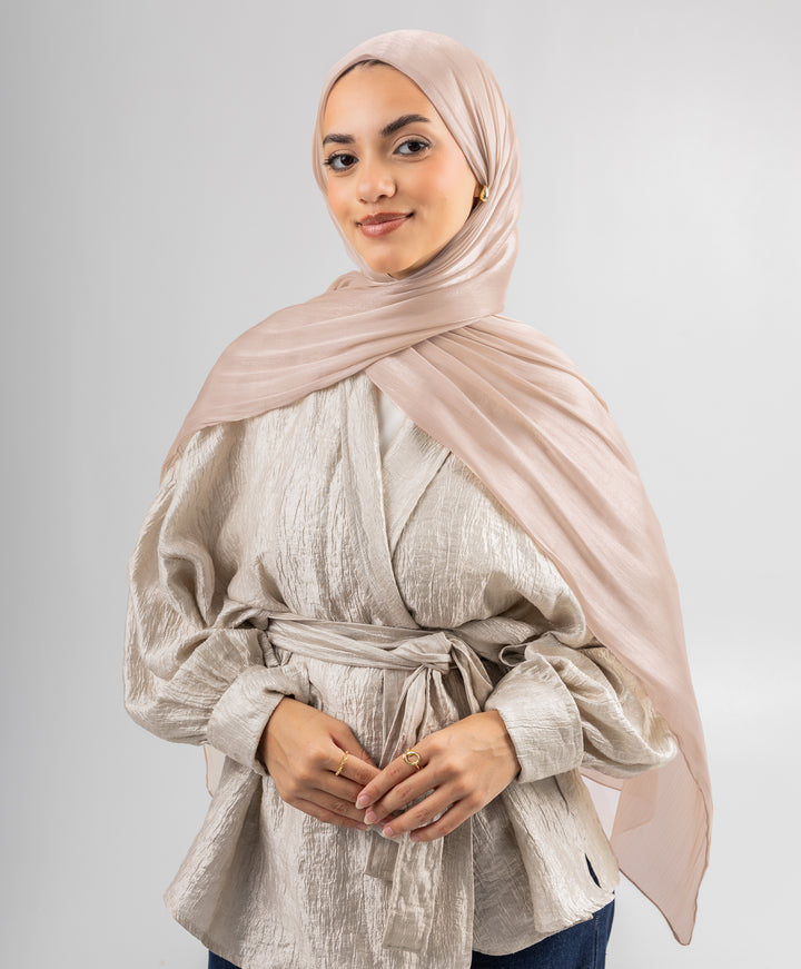 Organza Crinkle Satin Scarf