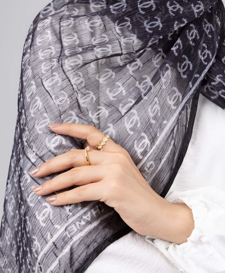 Liora Satin Round Crushed Scarf