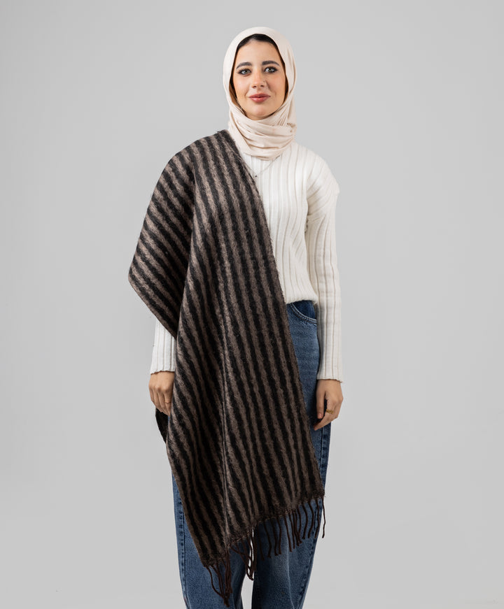 Striped Winter Shawl