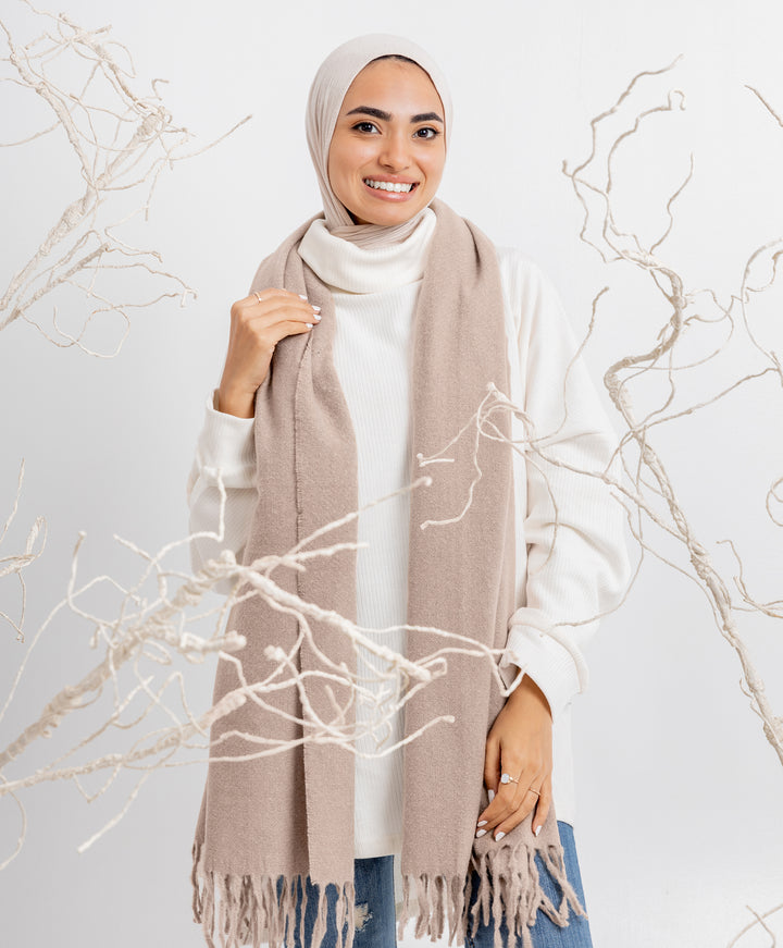 Whisper Short Tassels Shawl