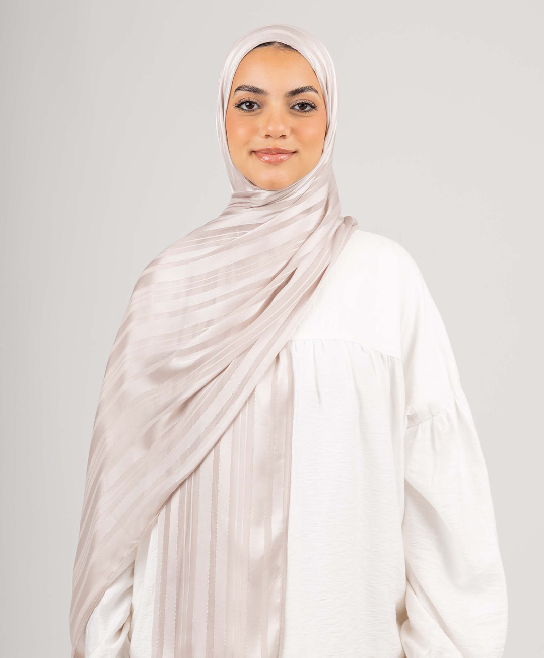 Mini Lines Glittery Satin Chiffon