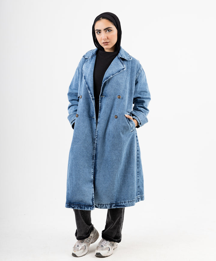 Denim Trench Coat