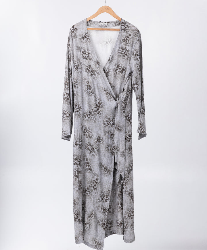 Fleuri Crinkle Wrap Dress