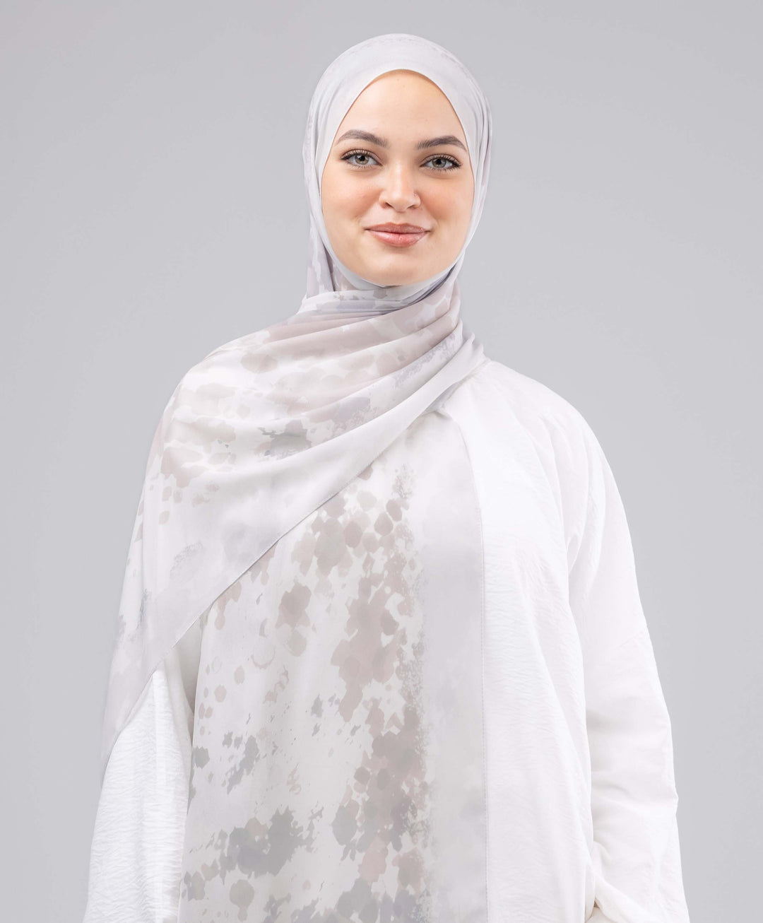 Frosted Pearl Chiffon Scarf