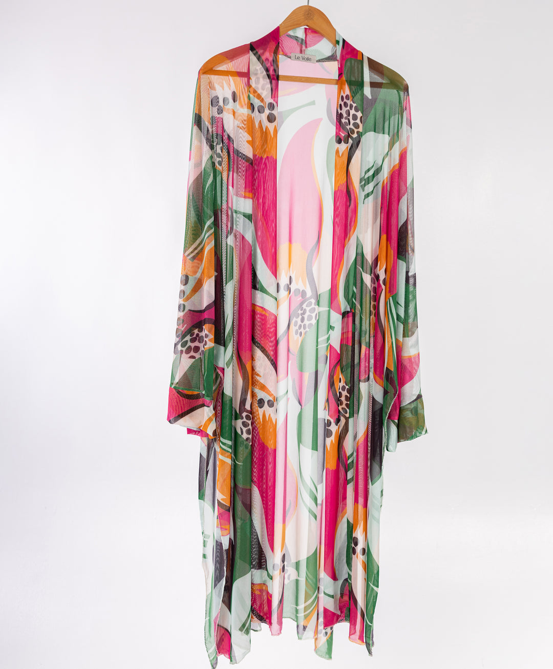 Printed Tulle Kimono