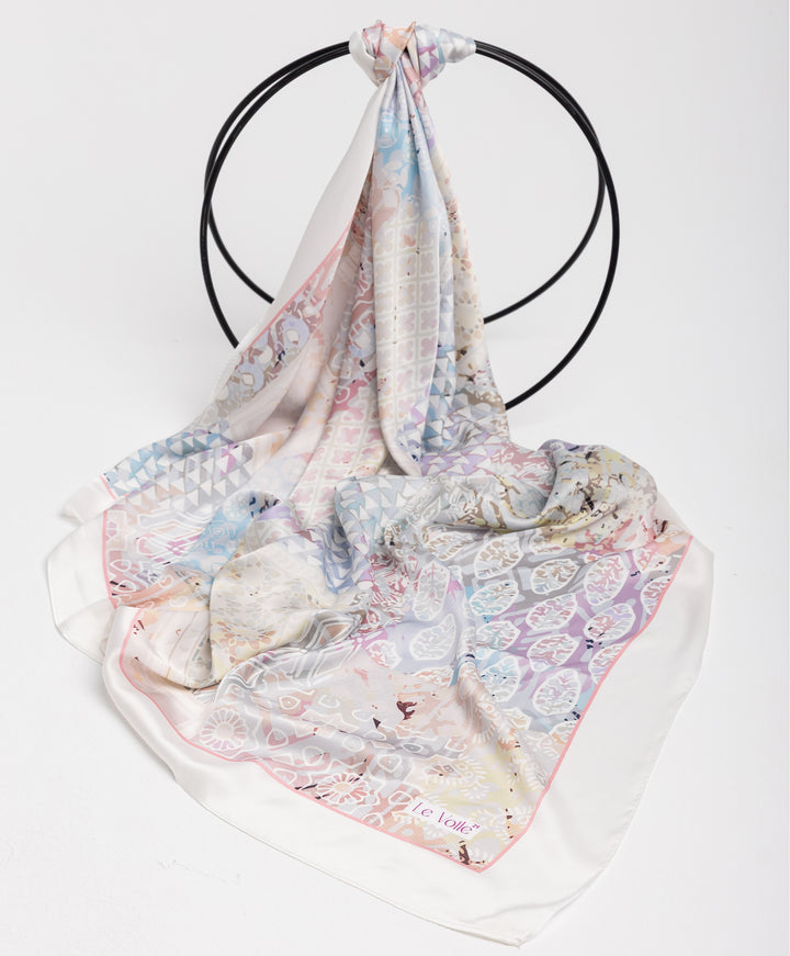 Printed Thick Satin Sq. Scarf
