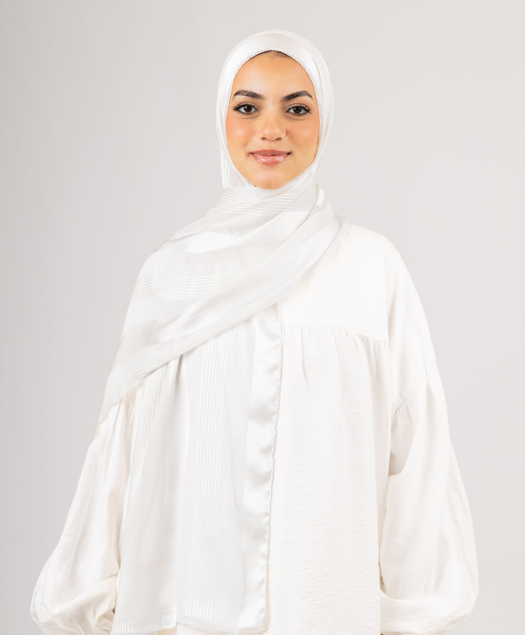 Stately Satin Chiffon Scarf