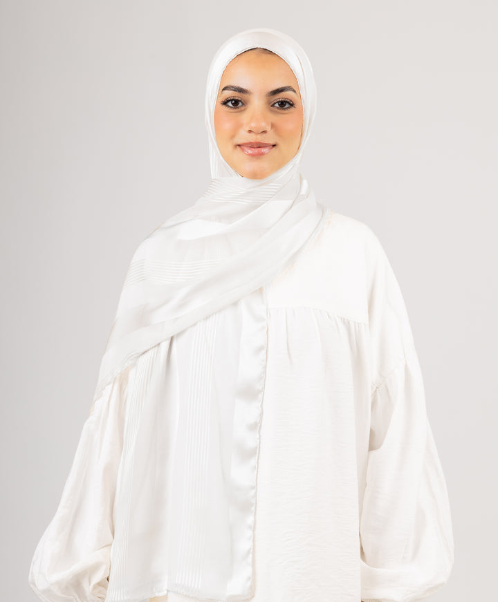 Stately Satin Chiffon Scarf