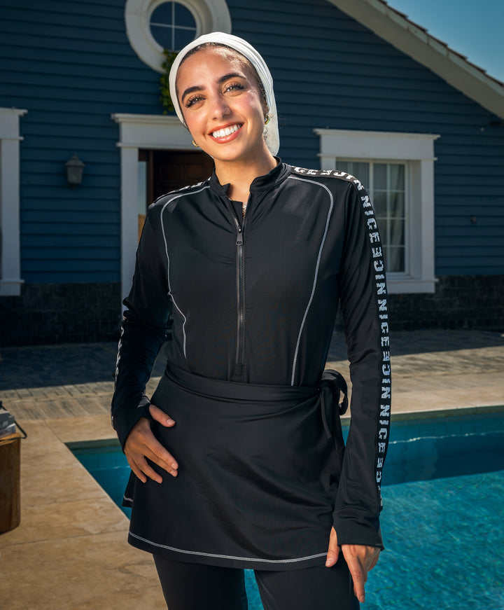 Nice Black Basic Burkini