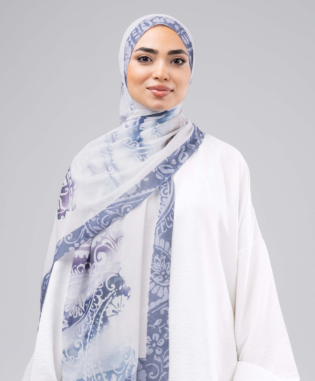 Violet Whisper Chiffon Scarf