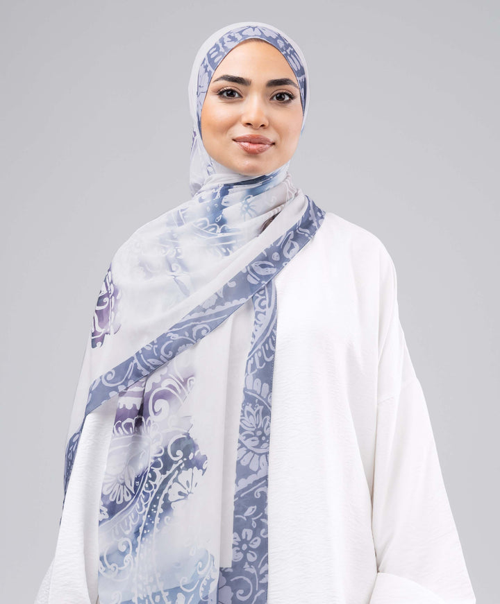 Violet Whisper Chiffon Scarf