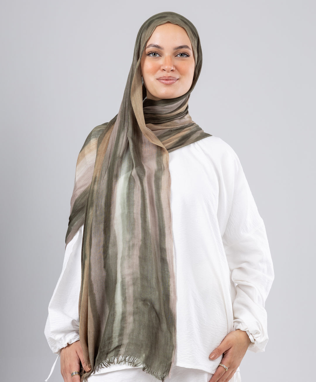 Tie Dye Linen Scarf