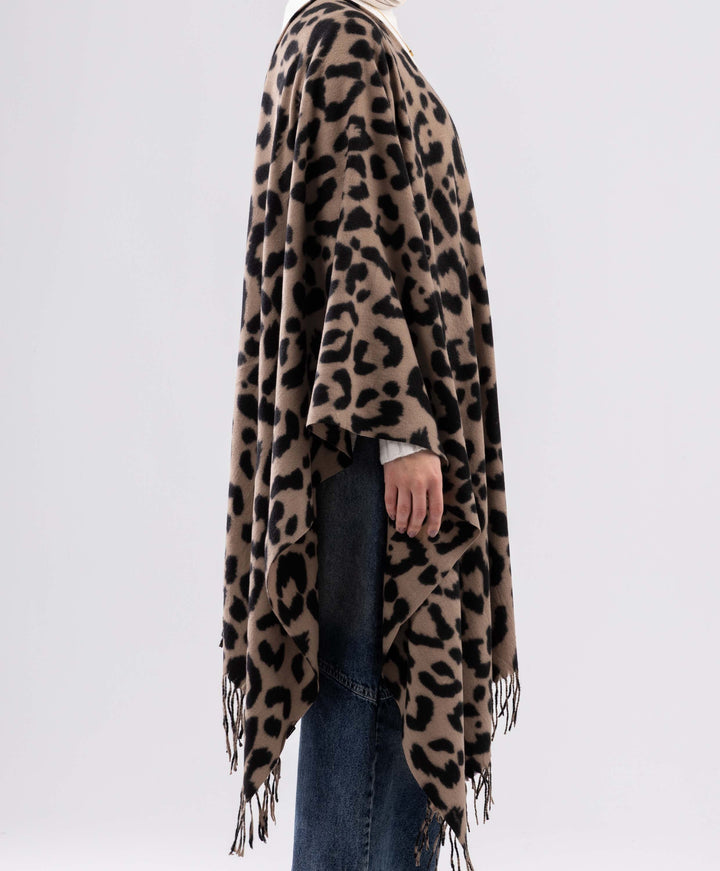 Easy Leopard Winter Shawl