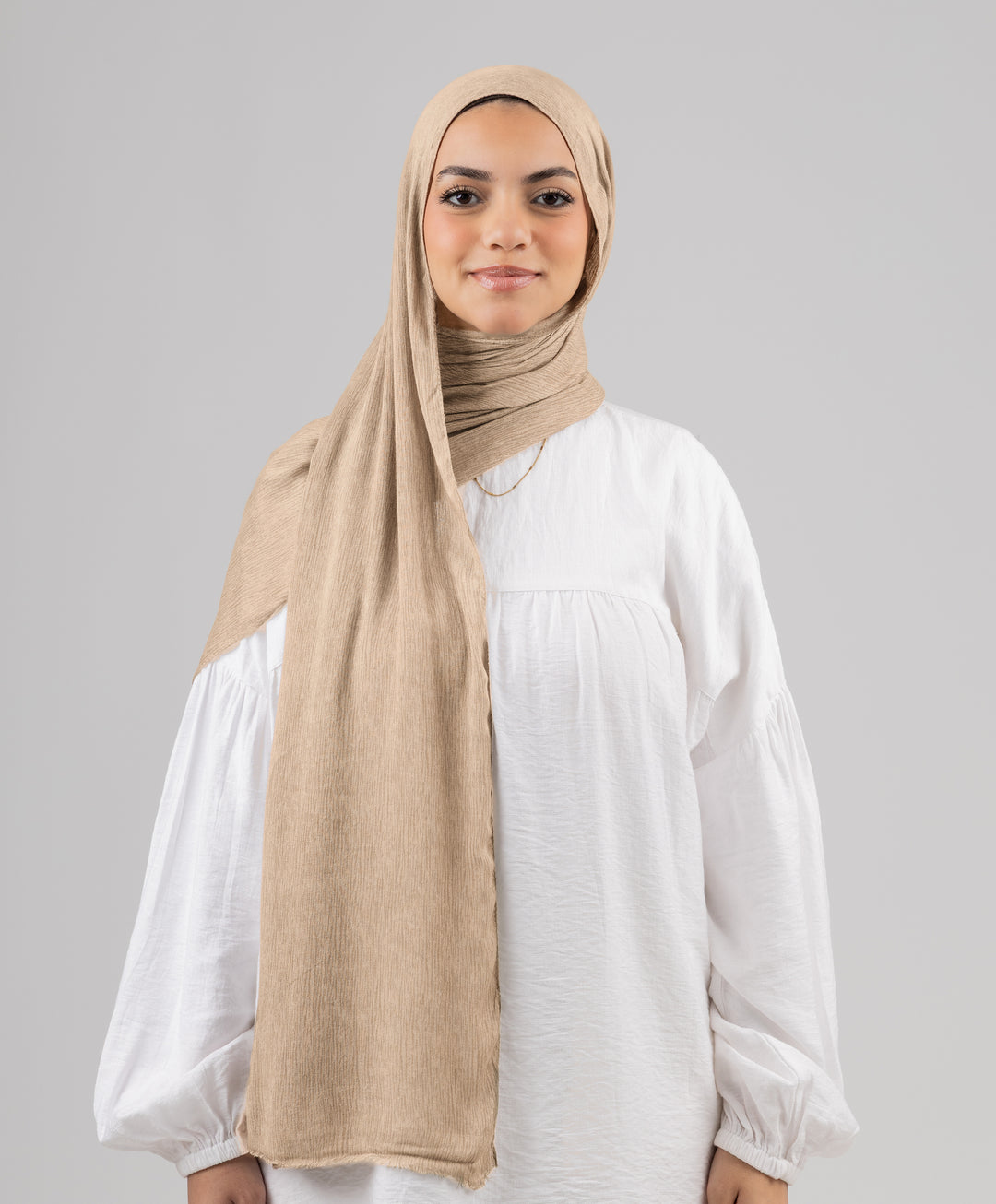 Foggy Marble Tassels Cotton Scarf