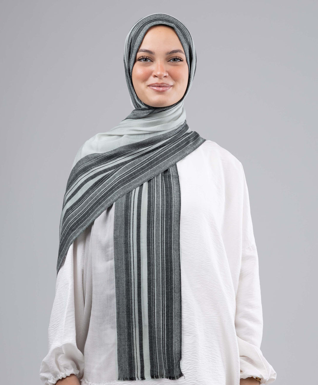 Soft Stripe Linen Scarf