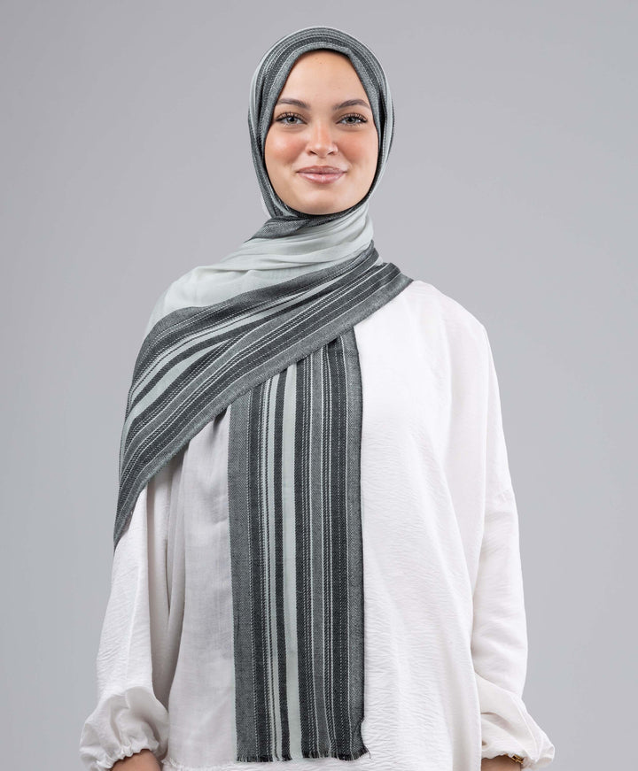 Soft Stripe Linen Scarf