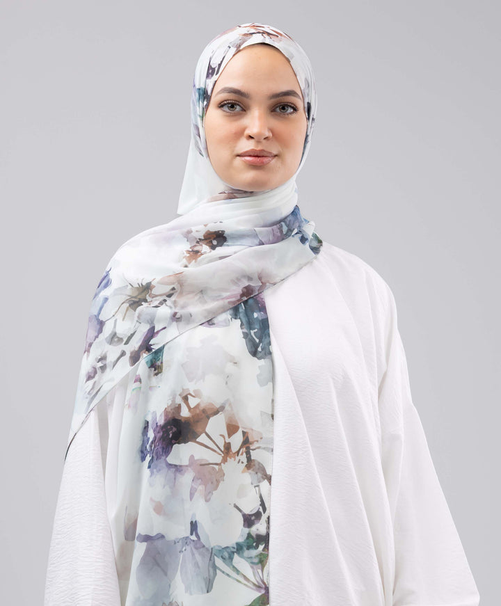 Garden Whisper Chiffon Scarf