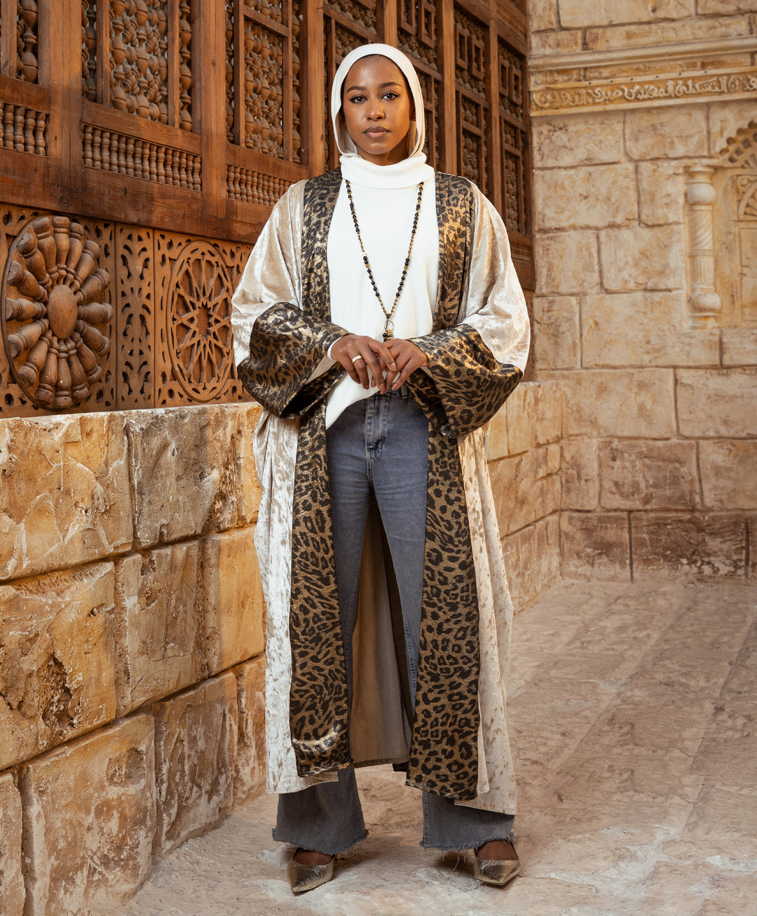 Leopard Velvet Kaftan