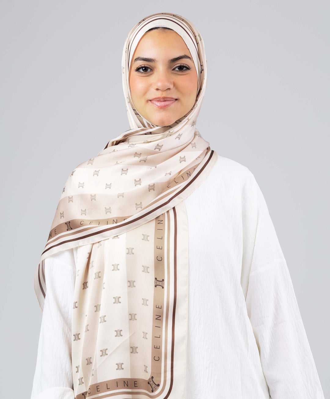 Illustrated Luxury Silk Scarf