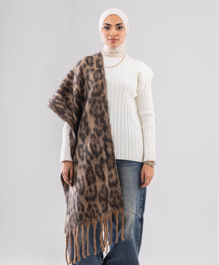 Leopard Winter Shawl