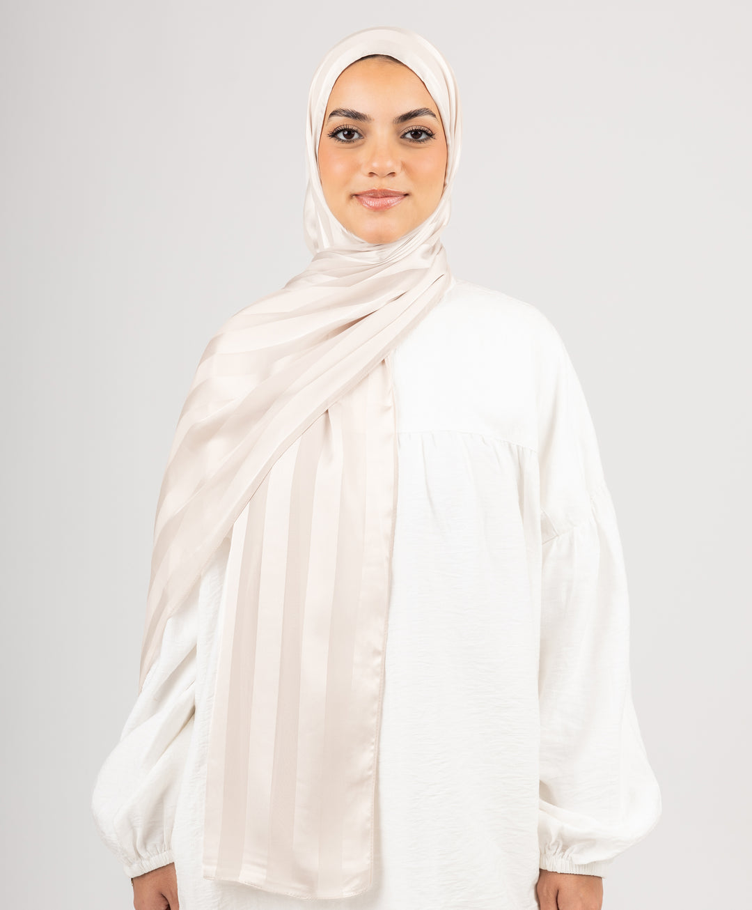 Lined Satin Chiffon Scarf