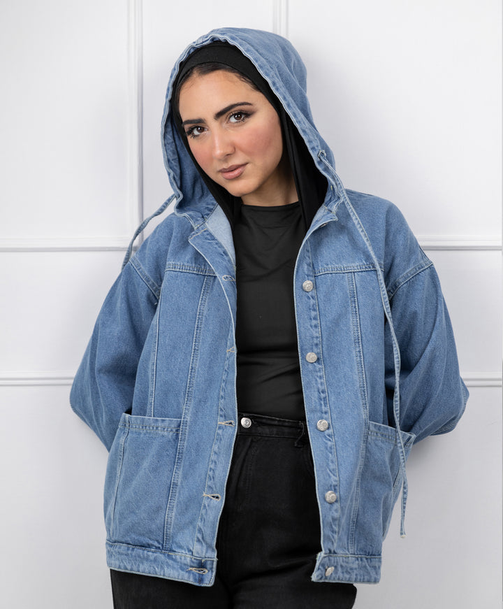 Relaxed Hooded Denim