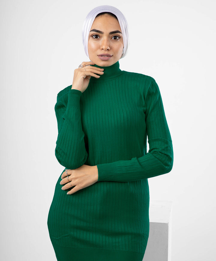 Ribbed Long Pullover