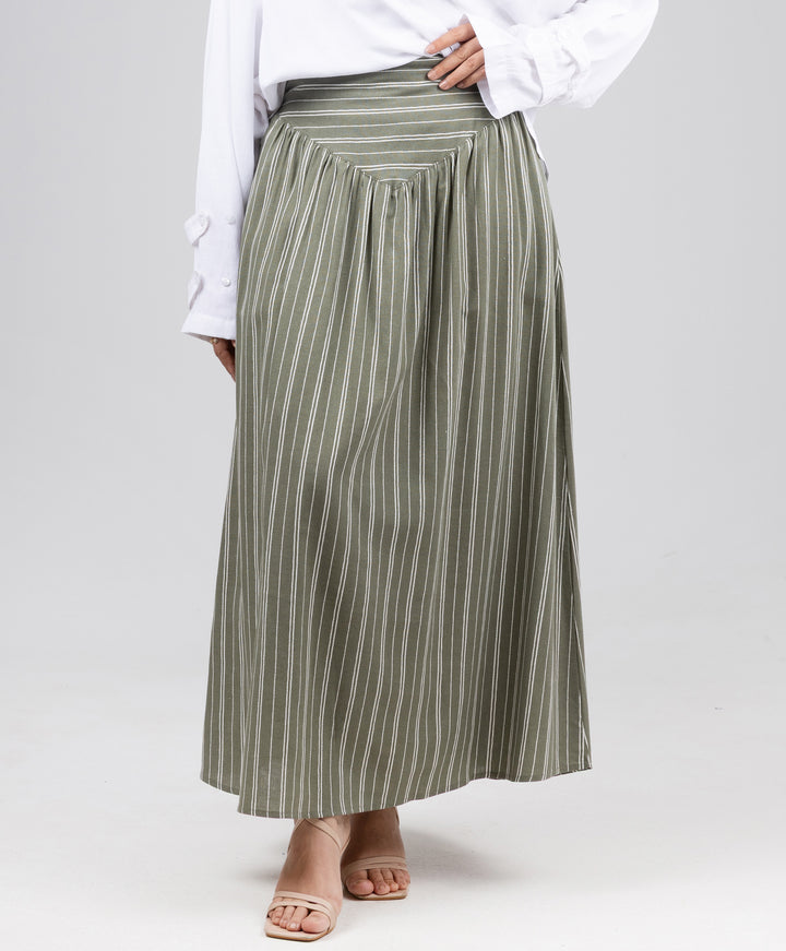 Stripe Linen Skirt
