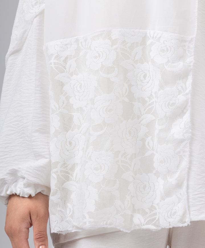 Chiffon Lace Scarf