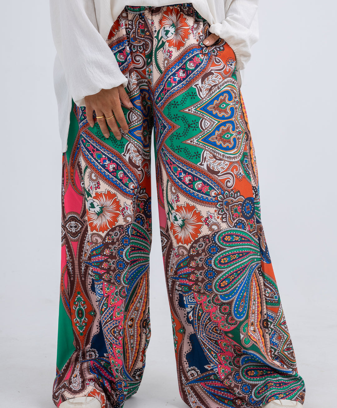 Printed Satin Pants