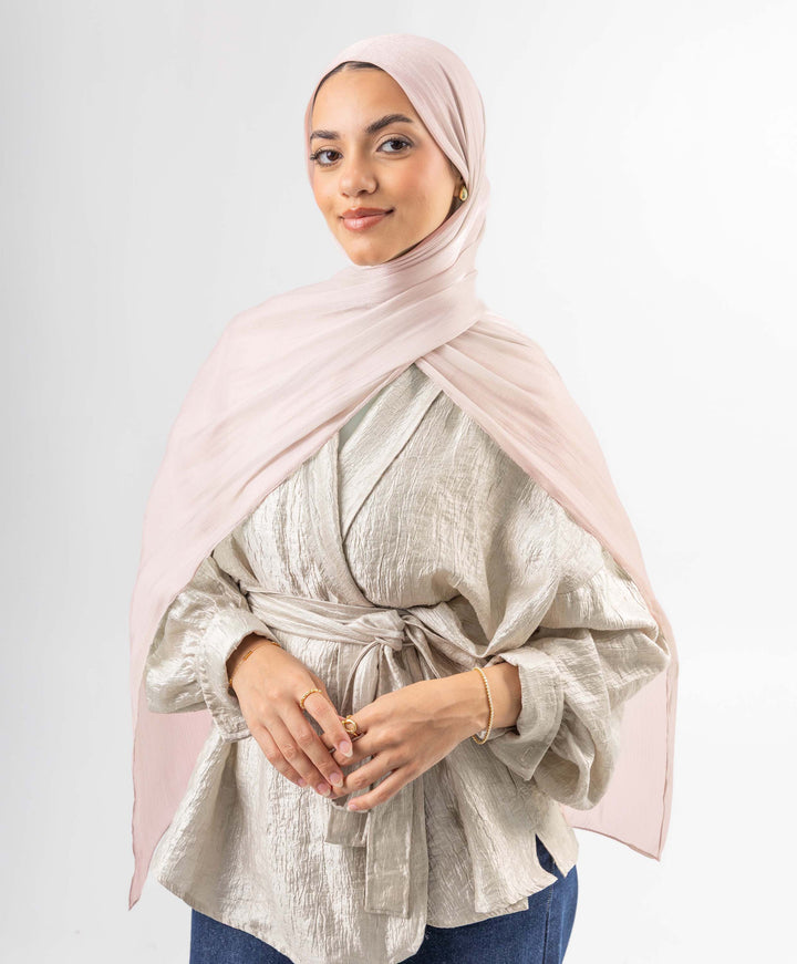 Organza Crinkle Satin Scarf