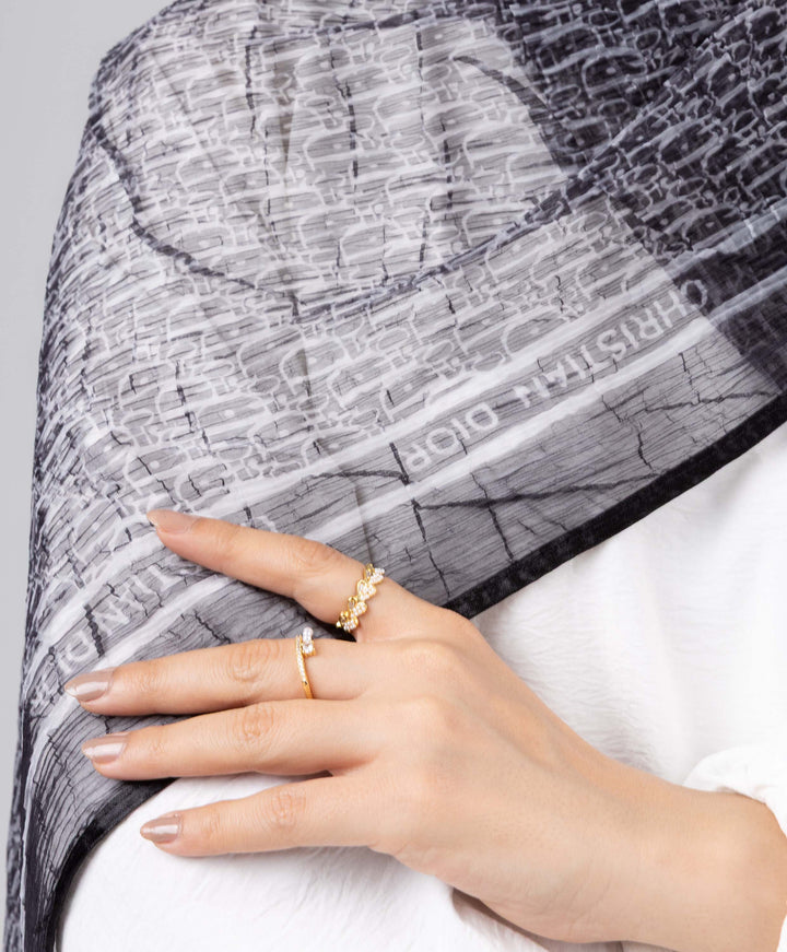 Luna Satin Round Crushed Scarf